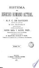 Sistema del derecho romano actual, 6