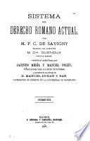 Sistema del derecho romano actual