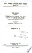 Small Business Administration's Budget Request