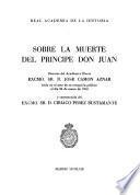 Sobre la muerte del príncipe don Juan