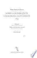 Sobre la prohibición de cazar hecha a los clérigos, 1655