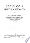 Sociología genética y sistemática