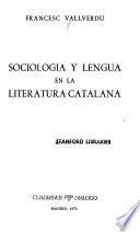 Sociologia y lengua en la literatura catalana
