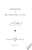Sonnets, and the Consolation to Livia