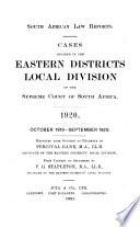 South African Law Reports. Eastern Districts Local Division