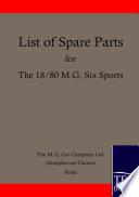 Spare Parts Lists for the 18,80 MG Six Sports