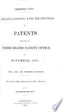 Specifications and Drawings of Patents Issued from the United States Patent Office