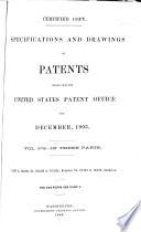 Specifications and Drawings of Patents Issued from the United States Patent Office
