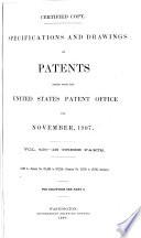 Specifications and Drawings of Patents Issued from the United States Patent Office