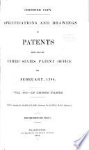 Specifications and Drawings of Patents Issued from the United States Patent Office