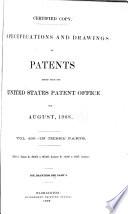 Specifications and Drawings of Patents Issued from the United States Patent Office