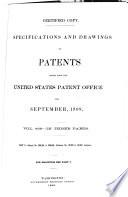 Specifications and Drawings of Patents Issued from the United States Patent Office