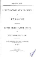 Specifications and Drawings of Patents Issued from the United States Patent Office