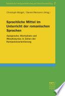 Sprachliche Mittel im Unterricht der romanischen Sprachen