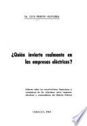 ?Quién invierte realmente en las empresas eléctricas?