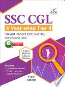 SSC CGL 4 Year-Wise Tier II Solved Papers (2015-2019) with 2 Online Tests