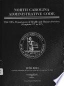 State of North Carolina Administrative Code