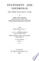 Statement and Inference, with Other Philosophical Papers