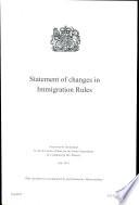 Statement of changes in immigration rules
