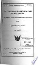 Statement of Disbursements of the House as Compiled by the Chief Administrative Officer from ...