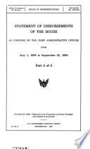 Statement of Disbursements of the House
