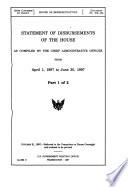 Statement of Disbursements of the House