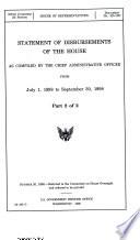 Statement of Disbursements of the House