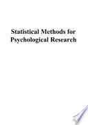 Statistical Methods for Psychological Research