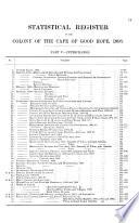 Statistical Register of the Colony of the Cape of Good Hope