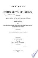 Statutes of the United States of America Passed at the ... Session of the ... Congress