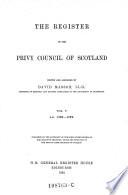 “The” register of the Privy Council of Scotland