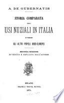 Storia comparata degli usi nuziali in Italia e presso gli altri popli indo-europei