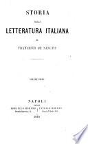 Storia della letteratura italiana