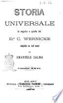Storia universale del professore C. Wernicke