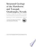 Structural Geology of the Hawthorne and Tonopah Quadrangles, Nevada