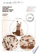 Structure of the Feed Manufacturing Industry, 1975
