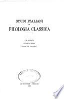 Studi italiani di filologia classica
