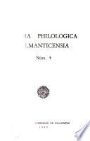 Studia philologica Salmanticensia