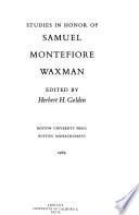 Studies in Honor of Samuel Montefiore Waxman