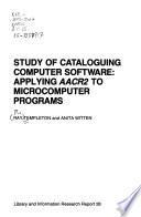Study of cataloguing computer software