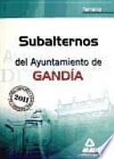 Subalternos del ayuntamiento de gandía. Temario