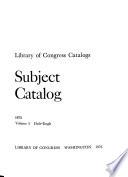 Subject Catalog