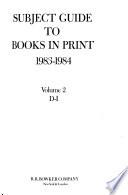 Subject Guide to Books in Print