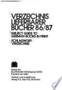 Subject guide to German books in print