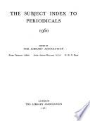 Subject Index to Periodicals