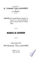 Sucesión de D. Tomás Valladares vs. La Corona.