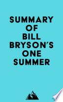 Summary of Bill Bryson's One Summer