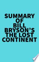Summary of Bill Bryson's The Lost Continent