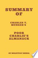 Summary of Charles T. Munger's Poor Charlie’s Almanack