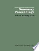Summary Proceedings of the Fifty-Fourth Annual Meeting of the Board of Governors, September 28-30, 1999